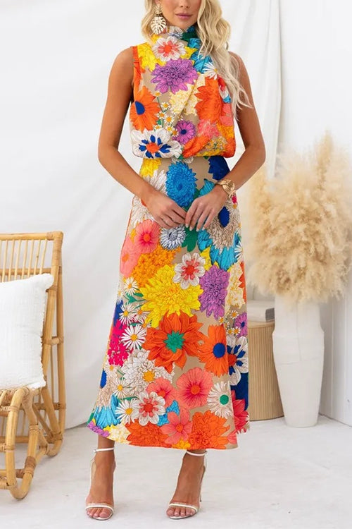 Kathy floral print maxi dress