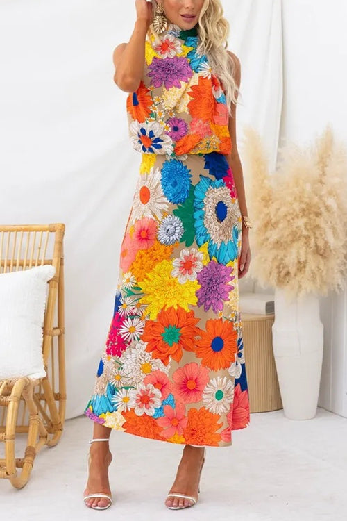 Kathy floral print maxi dress