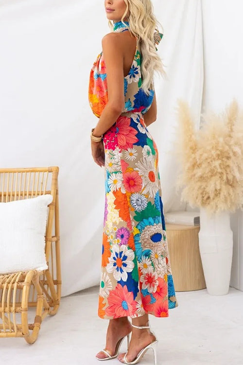 Kathy floral print maxi dress