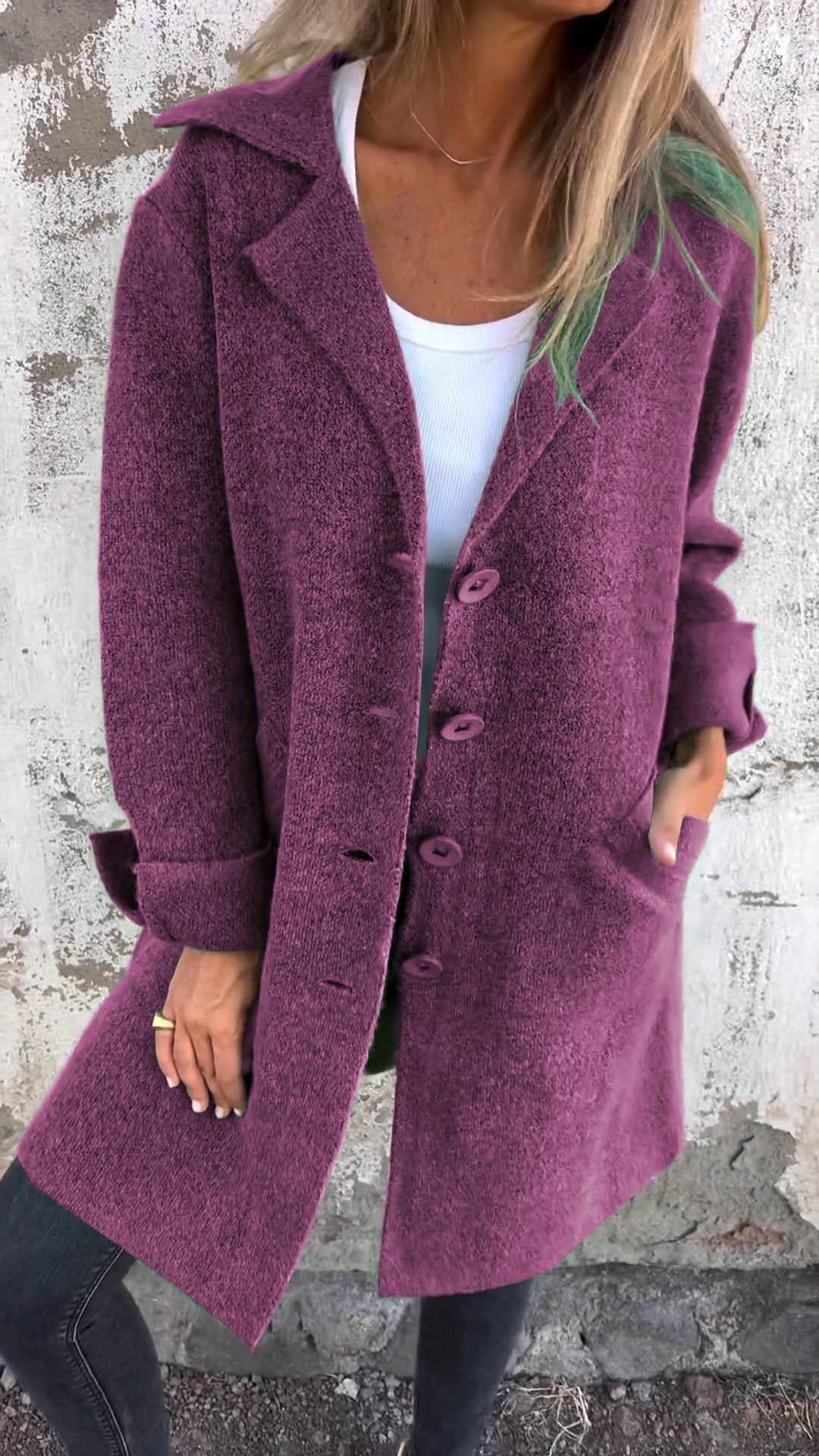 Thalyssa - Long Knit Coat