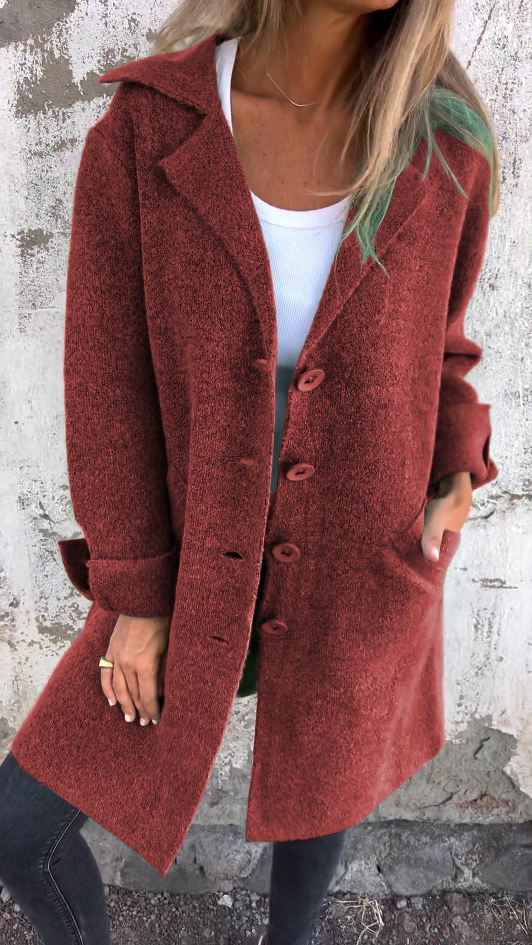 Thalyssa - Long Knit Coat