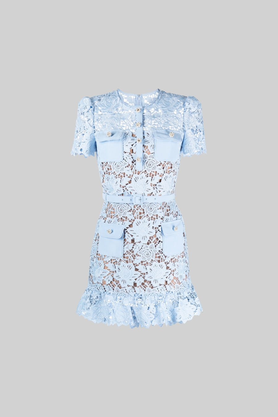 Claire Sleeve  Floral Dress - Blue