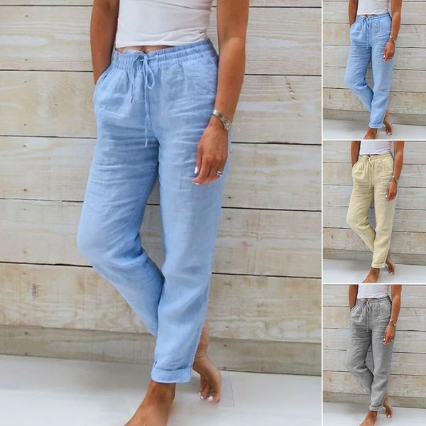 BreezeFlex™ - Casual Cotton Elastic Waist Summer Trousers