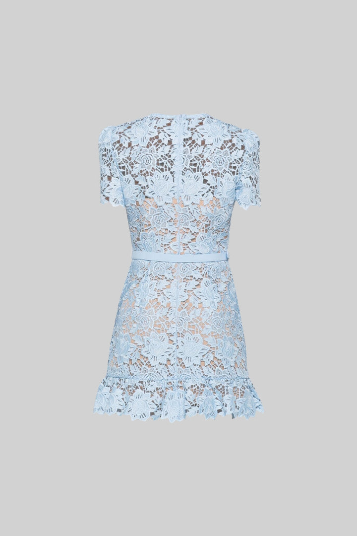 Claire Sleeve  Floral Dress - Blue