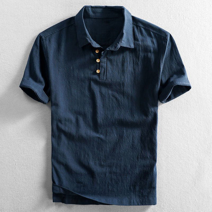 Richard™ - Linen polo shirt for men