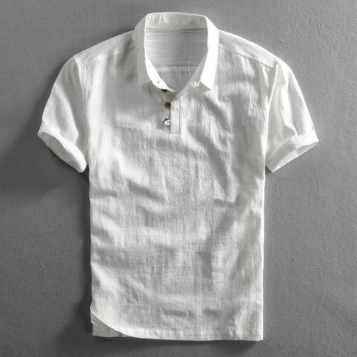 Richard™ - Linen polo shirt for men