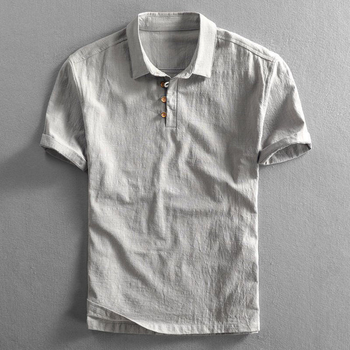 Richard™ - Linen polo shirt for men