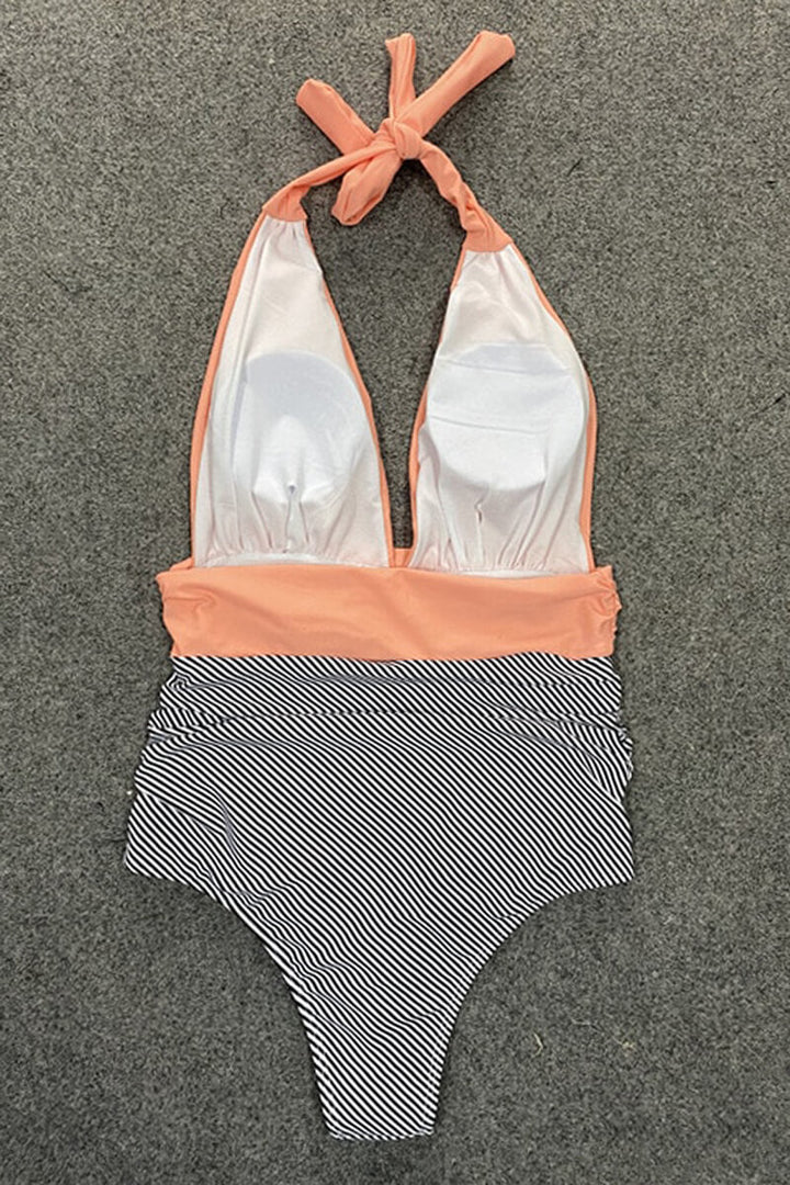 Xandra - Two-Tone Swimsuit