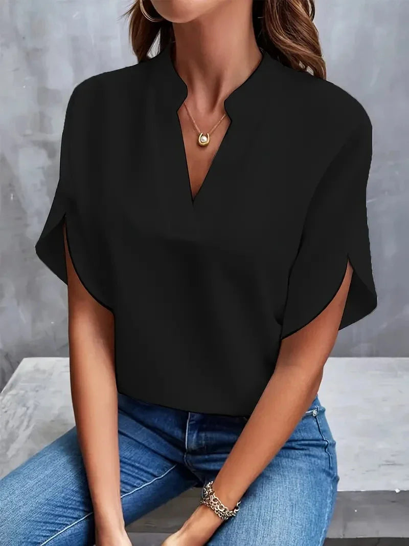 Alina - Classic V-Neck Top