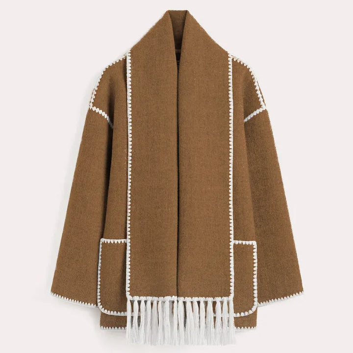 Julie - Fringed Scarf Jacket