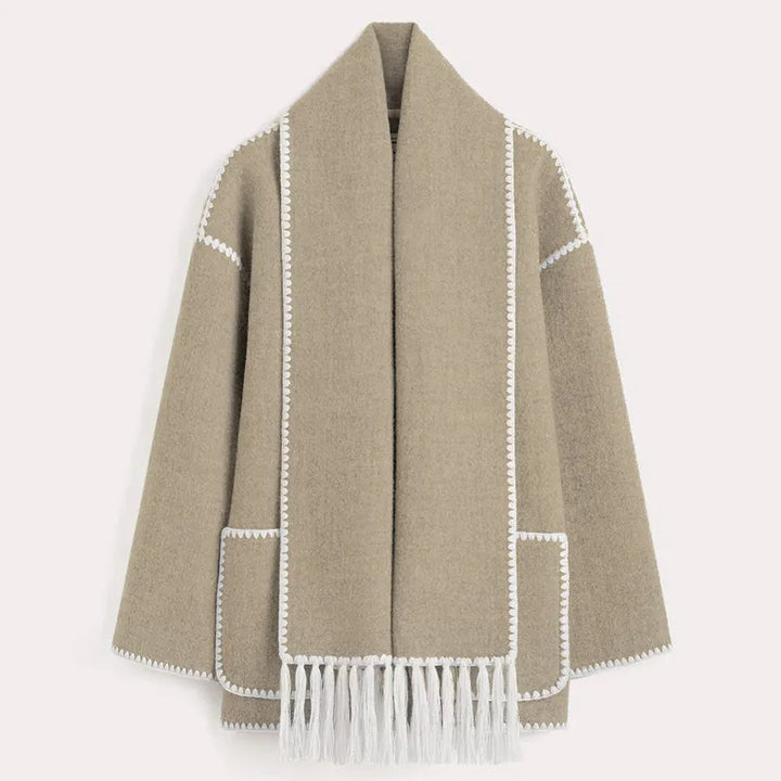 Julie - Fringed Scarf Jacket