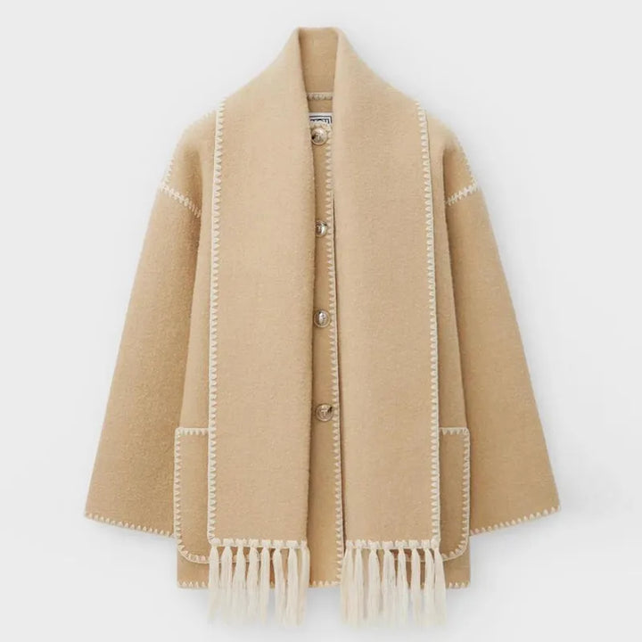 Julie - Fringed Scarf Jacket