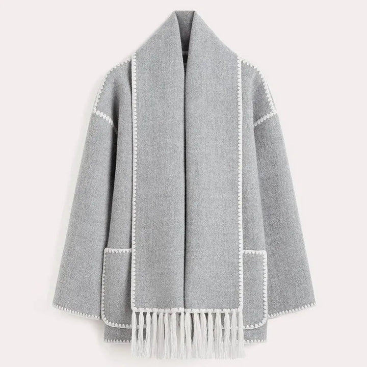 Julie - Fringed Scarf Jacket