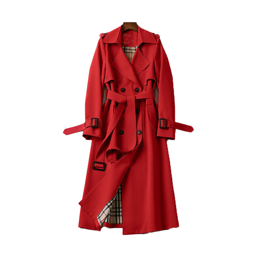 Catherine - Ladies Trench Coat with Double Button Placket